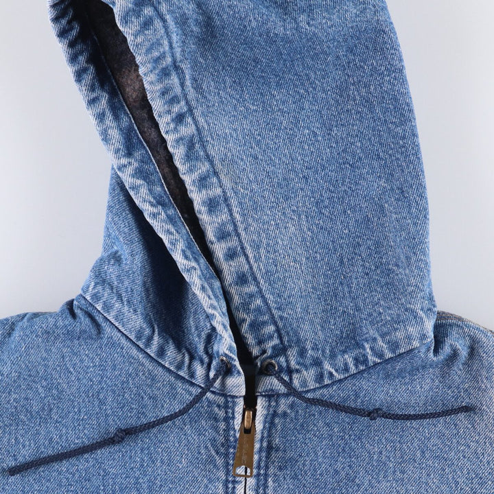 Vintage 80s-90'S Carhartt Active Jacket, Denim Parka, Made in USA, Men's Size L cotton blue type Vintage Second Hand