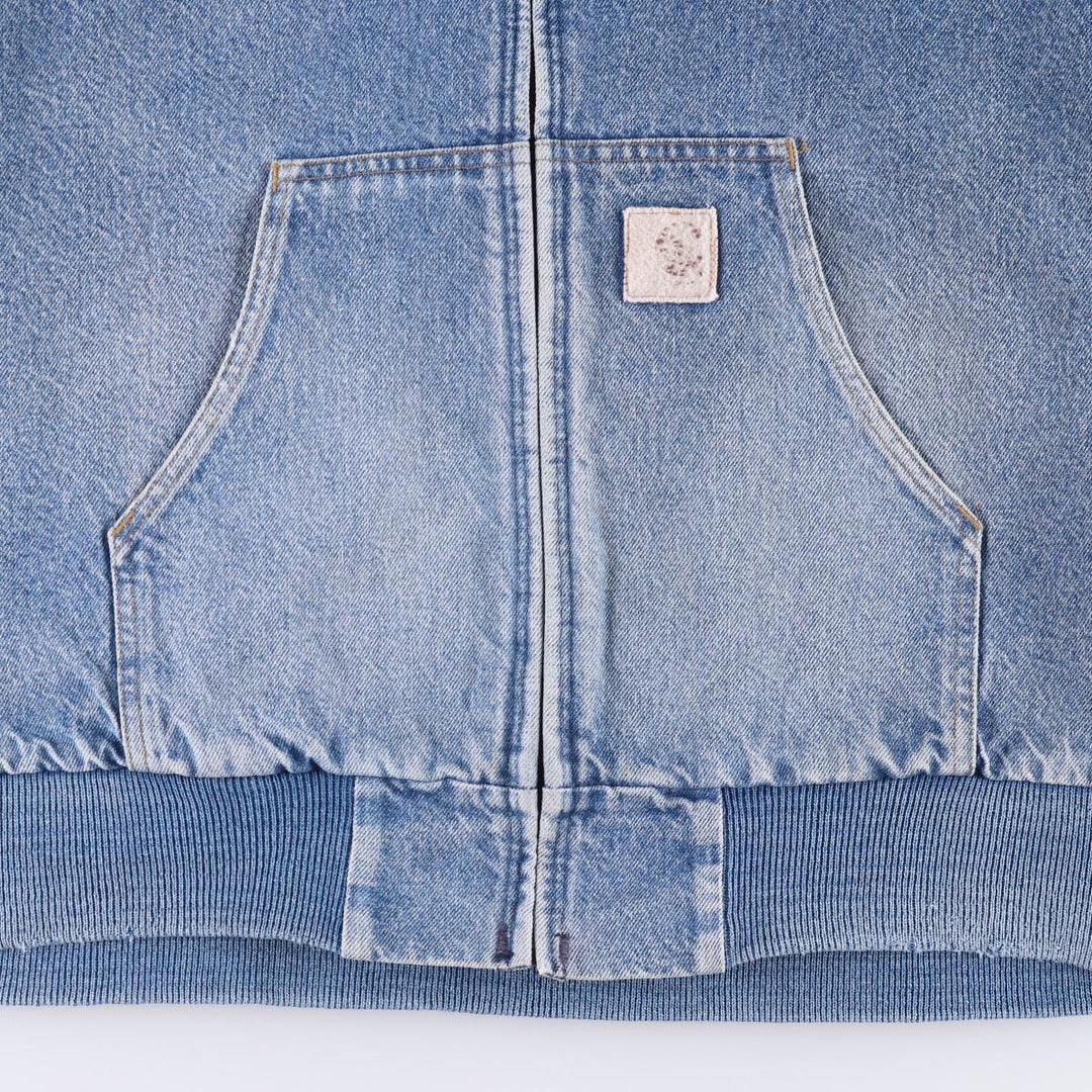 Vintage 80s-90'S Carhartt Active Jacket, Denim Parka, Made in USA, Men's Size L cotton blue type Vintage Second Hand