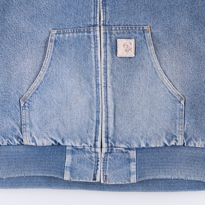 Vintage 80s-90'S Carhartt Active Jacket, Denim Parka, Made in USA, Men's Size L cotton blue type Vintage Second Hand