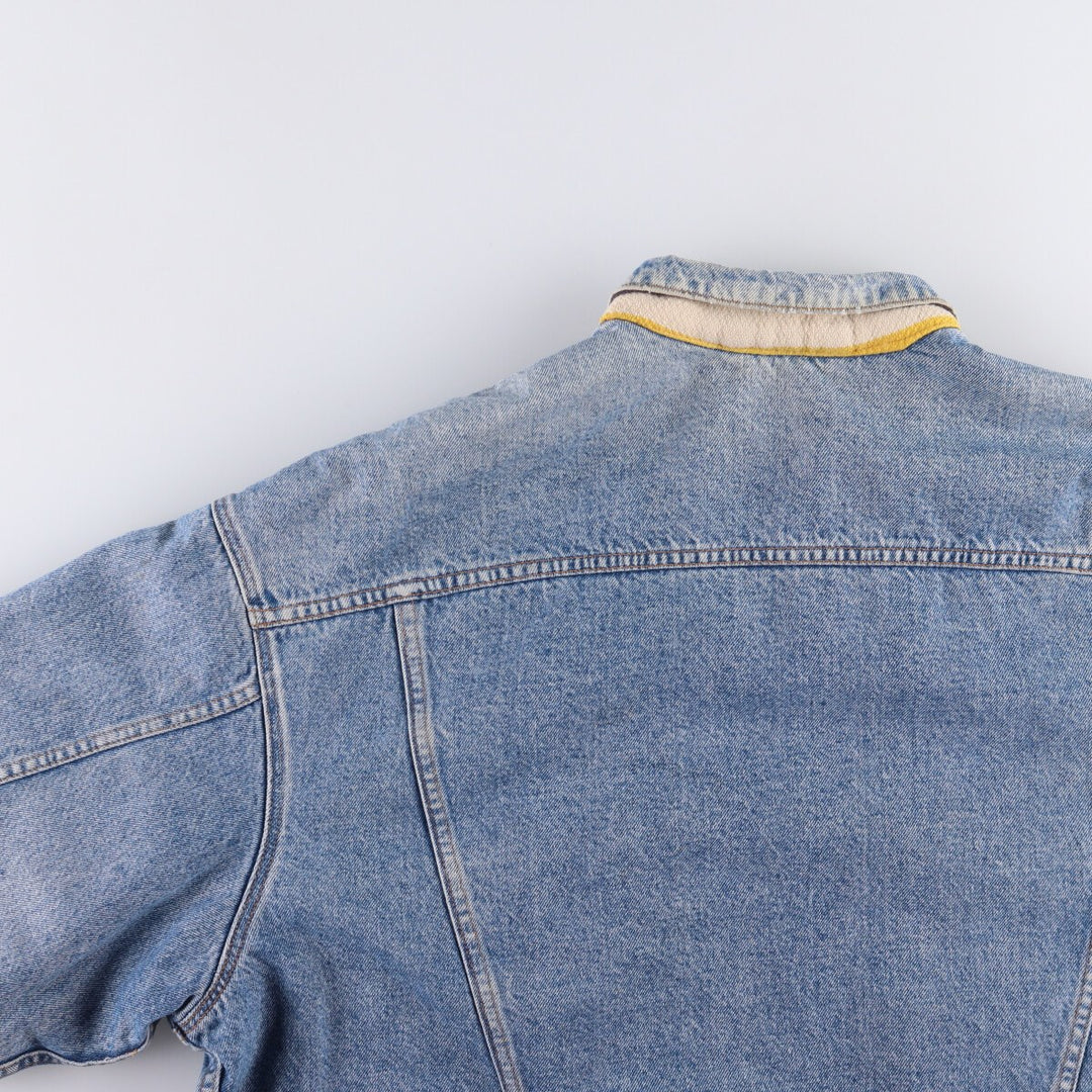 90'S Levi's 70617-0291 Striped Reversible Denim Jacket, Made in USA, Men's XXL, Vintage cotton Blue type light blue Vintage Second Hand