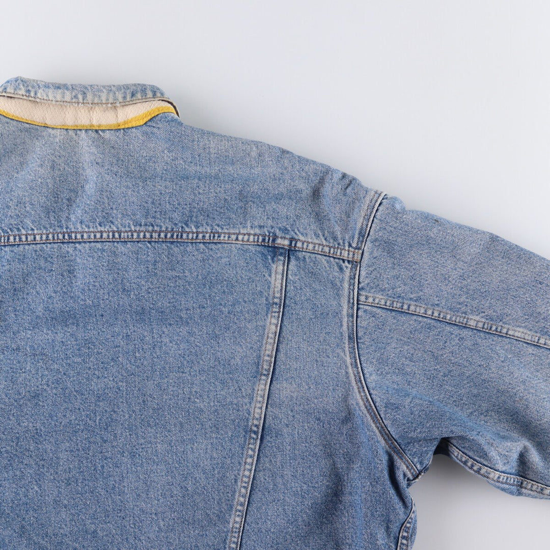 90'S Levi's 70617-0291 Striped Reversible Denim Jacket, Made in USA, Men's XXL, Vintage cotton Blue type light blue Vintage Second Hand