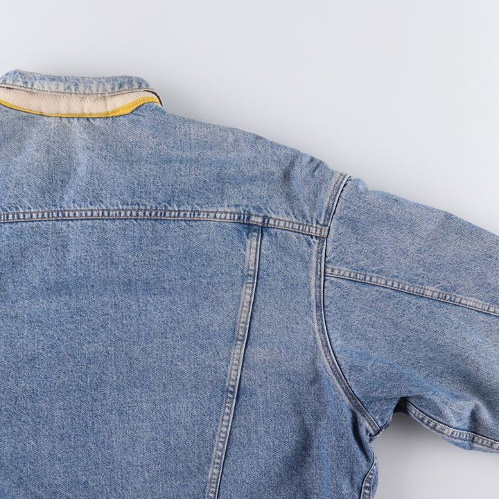 90'S Levi's 70617-0291 Striped Reversible Denim Jacket, Made in USA, Men's XXL, Vintage cotton Blue type light blue Vintage Second Hand