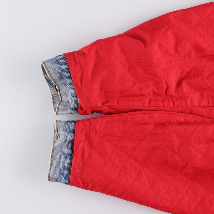 90'S Levi's 70617-0291 Striped Reversible Denim Jacket, Made in USA, Men's XXL, Vintage cotton Blue type light blue Vintage Second Hand