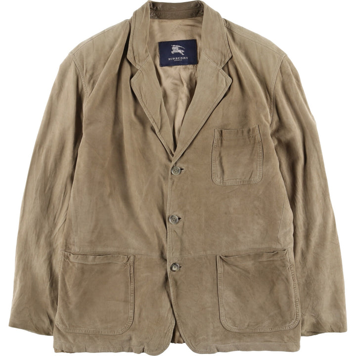 Burberry's BURBERRY LONDON suede leather jacket, tailored jacket, men's size L genuine leather Beige type Vintage Second Hand