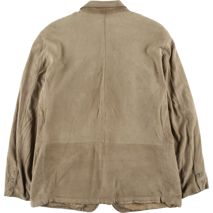 Burberry's BURBERRY LONDON suede leather jacket, tailored jacket, men's size L genuine leather Beige type Vintage Second Hand