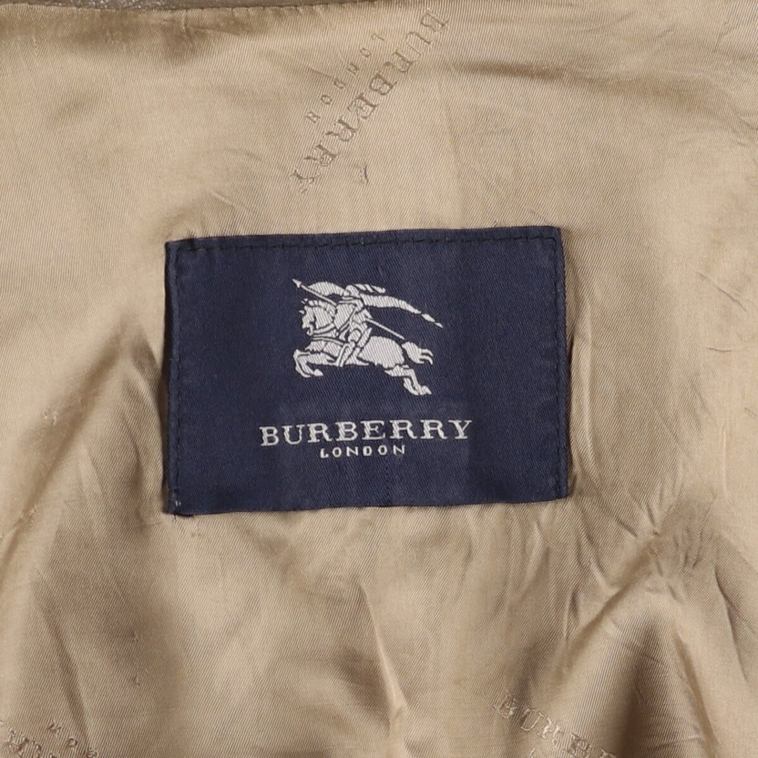 Burberry's BURBERRY LONDON suede leather jacket, tailored jacket, men's size L genuine leather Beige type Vintage Second Hand