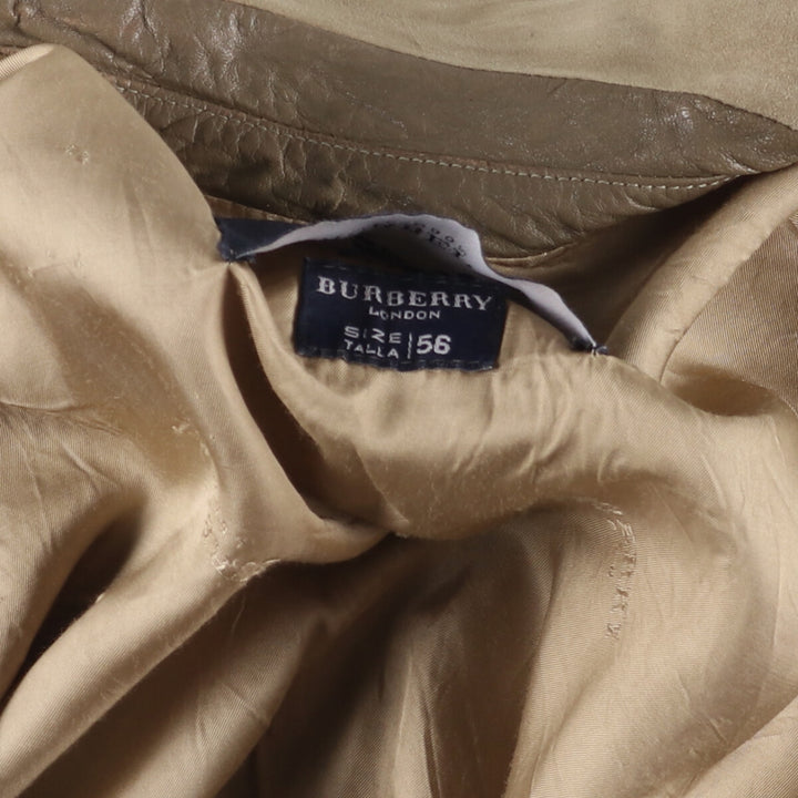 Burberry's BURBERRY LONDON suede leather jacket, tailored jacket, men's size L genuine leather Beige type Vintage Second Hand