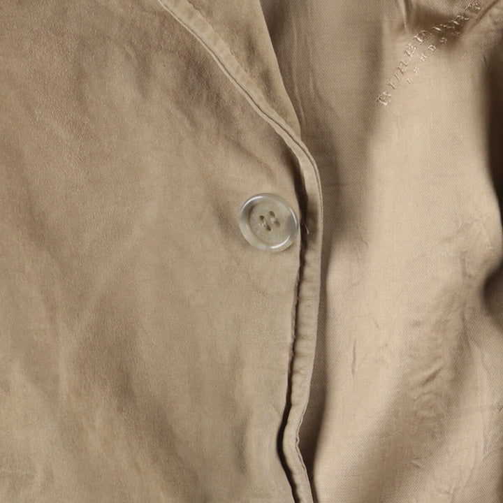Burberry's BURBERRY LONDON suede leather jacket, tailored jacket, men's size L genuine leather Beige type Vintage Second Hand