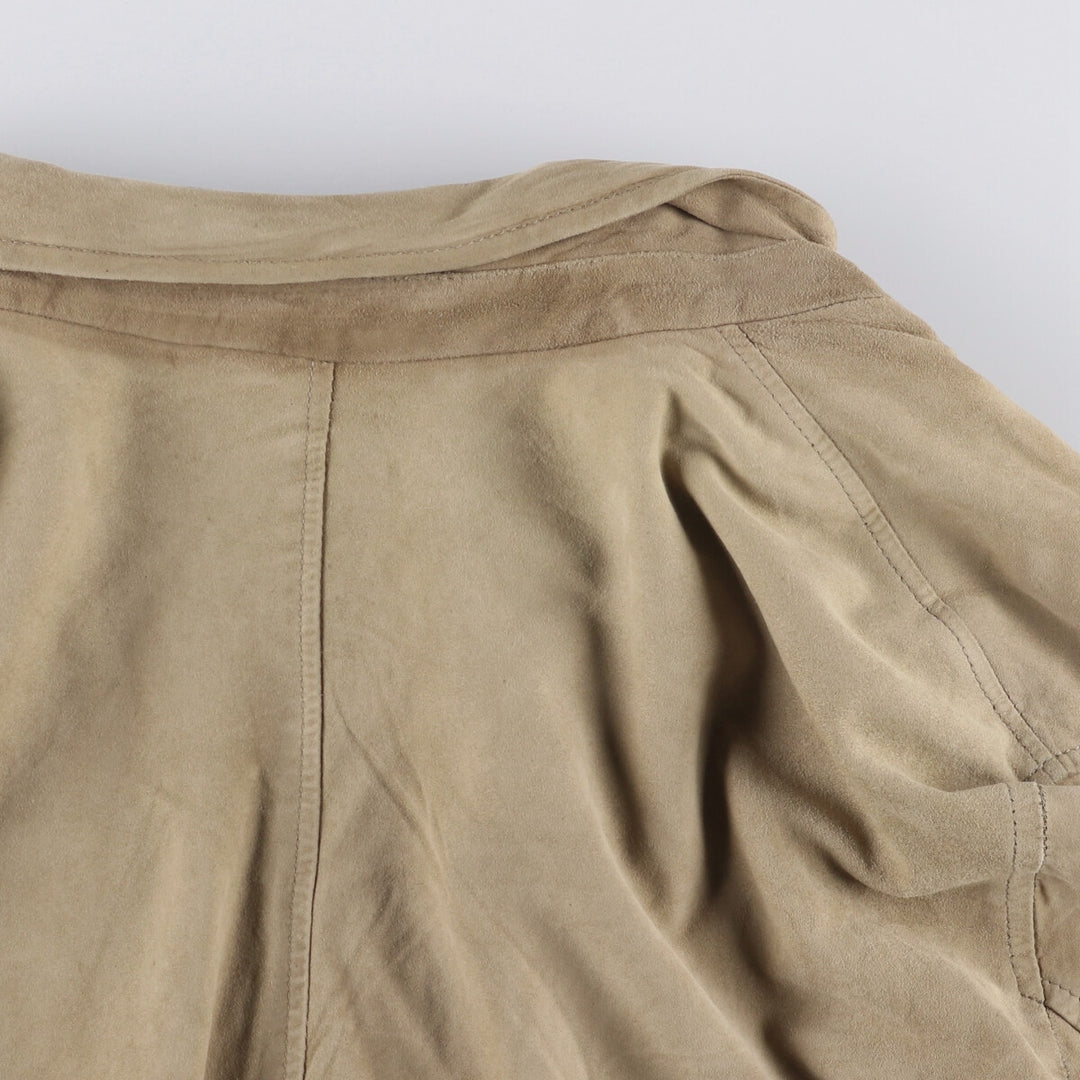 Burberry's BURBERRY LONDON suede leather jacket, tailored jacket, men's size L genuine leather Beige type Vintage Second Hand
