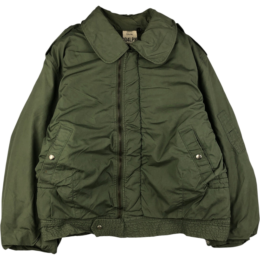 Vintage French Military Flight Jacket 104LPM Men's XL unclear Khaki type Vintage Second Hand