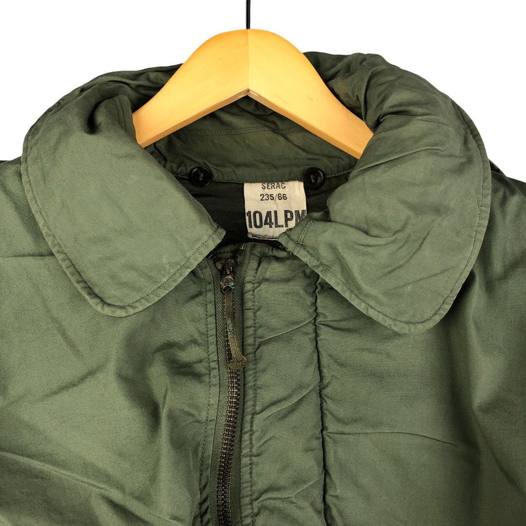 Vintage French Military Flight Jacket 104LPM Men's XL unclear Khaki type Vintage Second Hand
