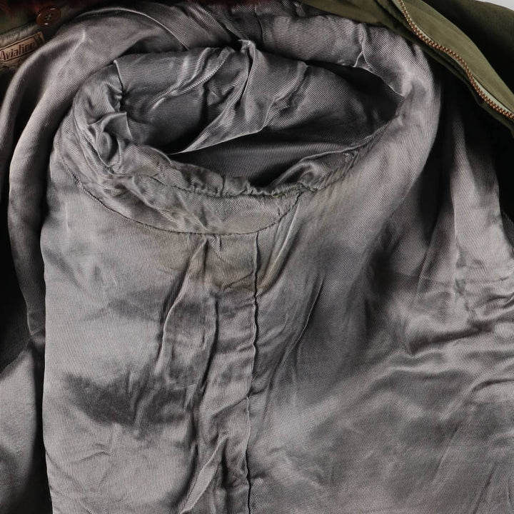 Vintage French B-15 Military Flight Jacket, Men's Size XL unclear Khaki type Vintage Second Hand