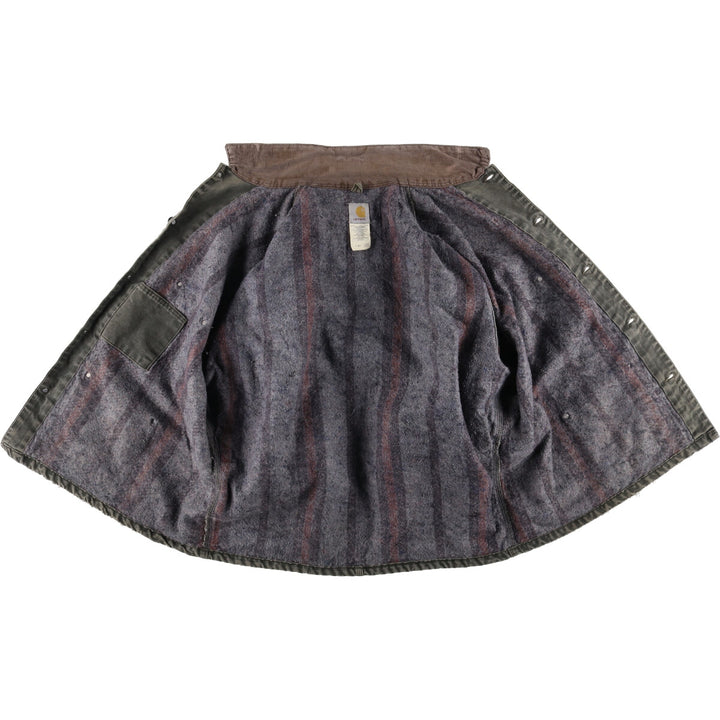 00'S Carhartt Michigan Chore Coat Duck Coverall Made in USA Men's XXL cotton Khaki type Vintage Second Hand