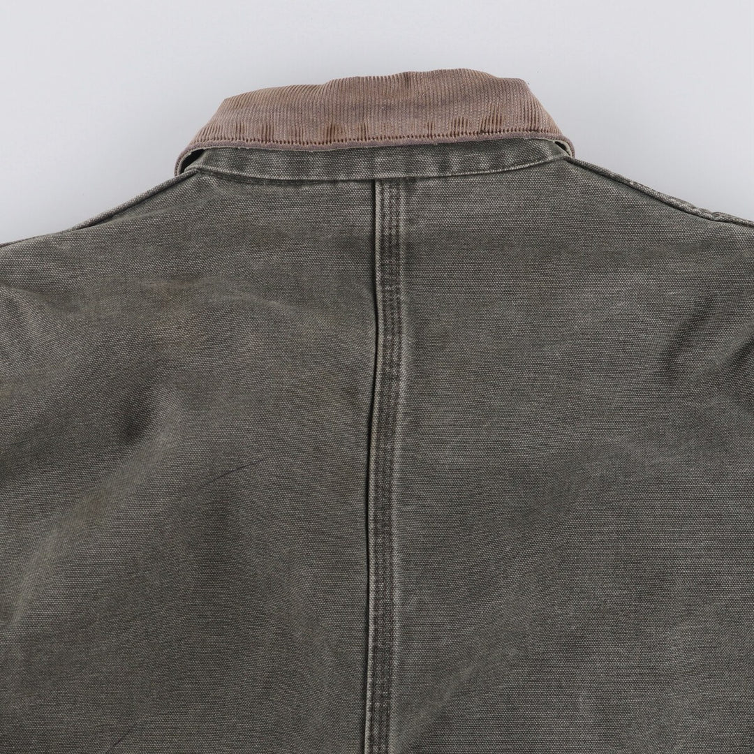 00'S Carhartt Michigan Chore Coat Duck Coverall Made in USA Men's XXL cotton Khaki type Vintage Second Hand