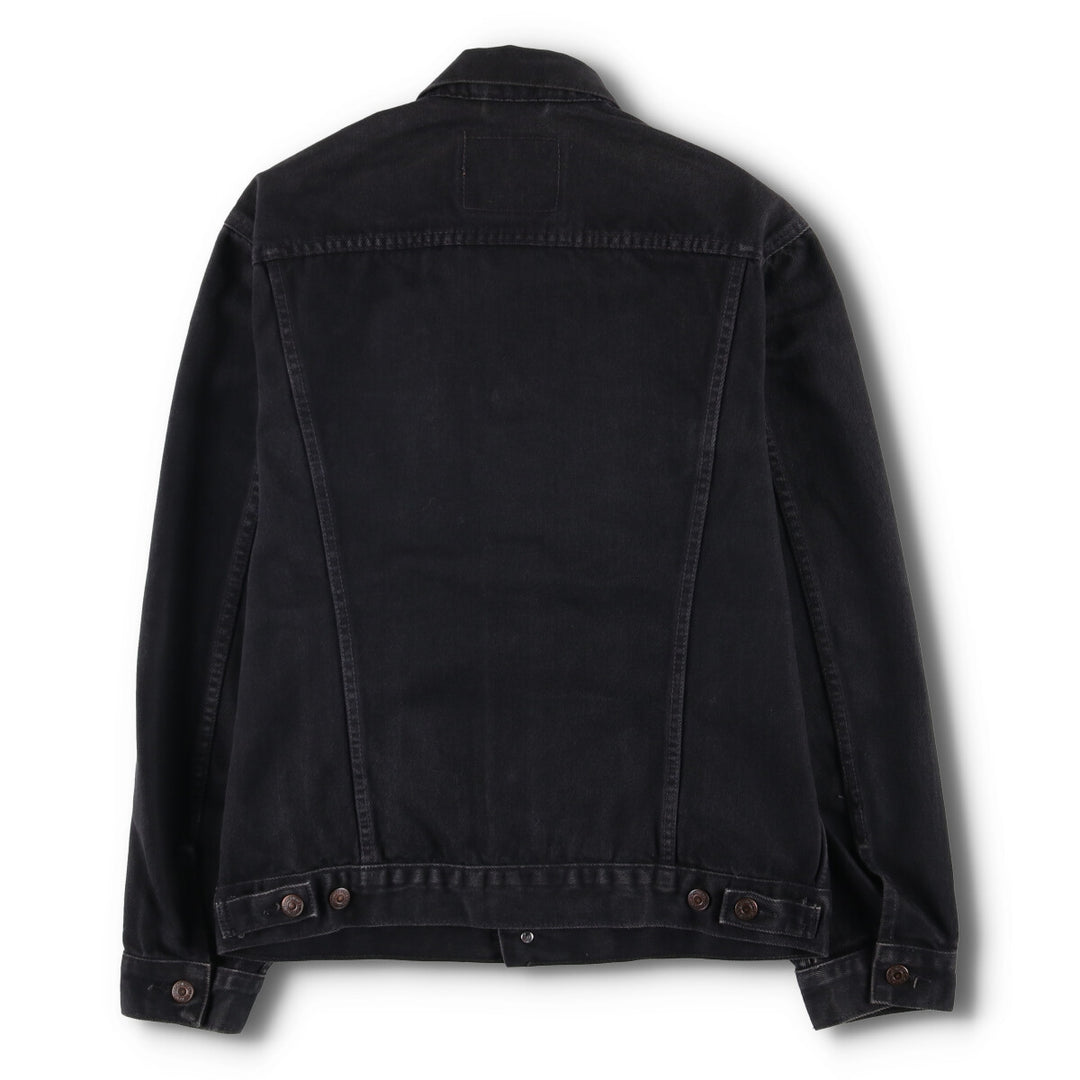 90'S Levi's 70503-0285 Euro Model Black Denim Jacket, Men's Size Medium, Vintage cotton black type Vintage Second Hand