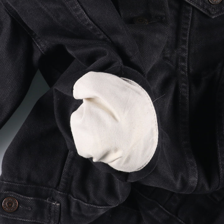 90'S Levi's 70503-0285 Euro Model Black Denim Jacket, Men's Size Medium, Vintage cotton black type Vintage Second Hand