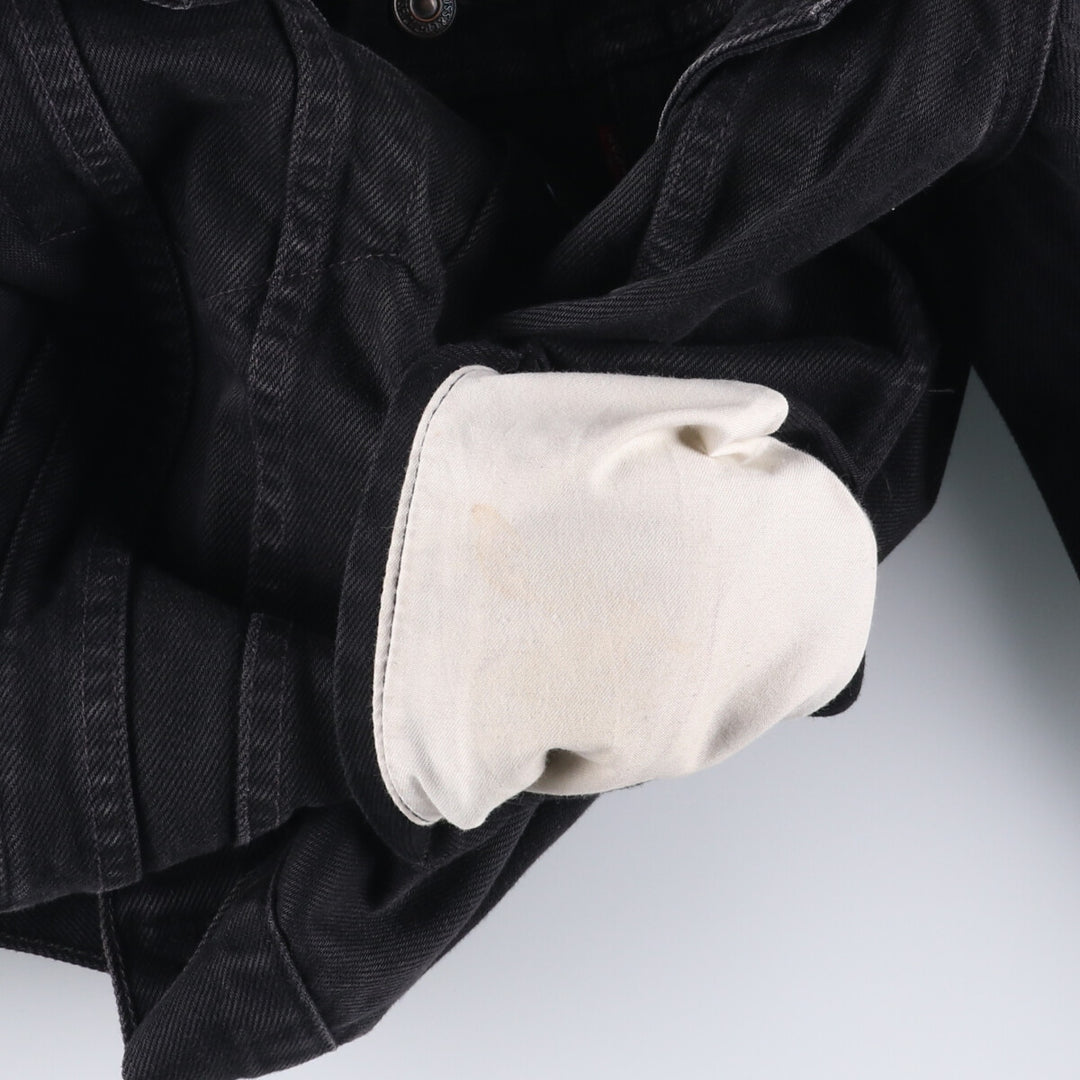 90'S Levi's 70503-0285 Euro Model Black Denim Jacket, Men's Size Medium, Vintage cotton black type Vintage Second Hand