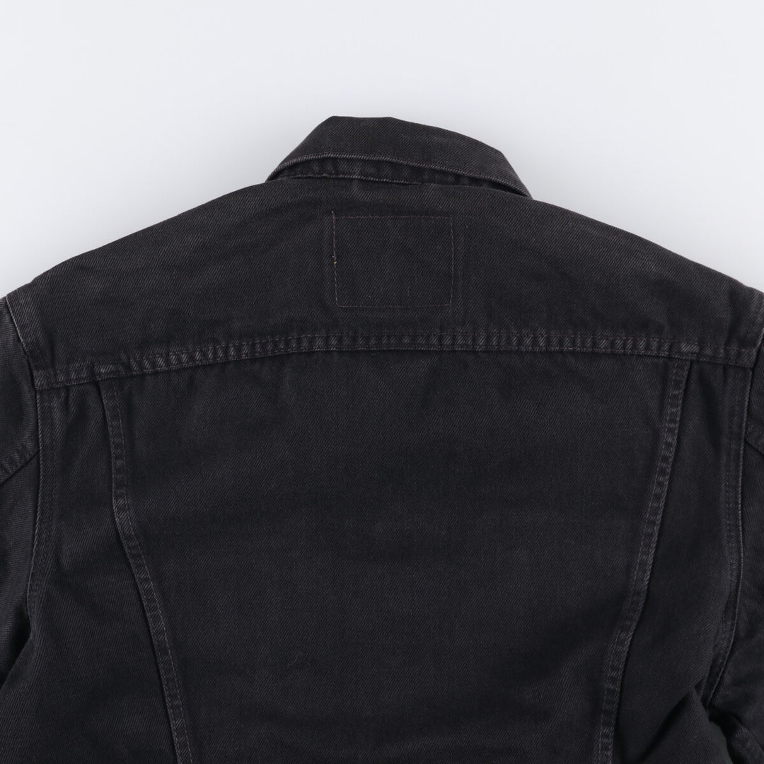 90'S Levi's 70503-0285 Euro Model Black Denim Jacket, Men's Size Medium, Vintage cotton black type Vintage Second Hand