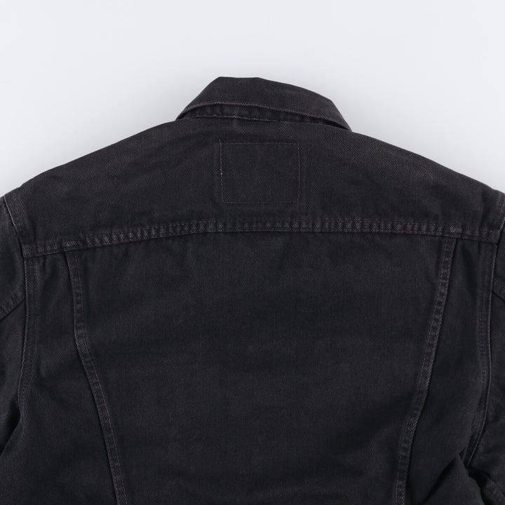 90'S Levi's 70503-0285 Euro Model Black Denim Jacket, Men's Size Medium, Vintage cotton black type Vintage Second Hand