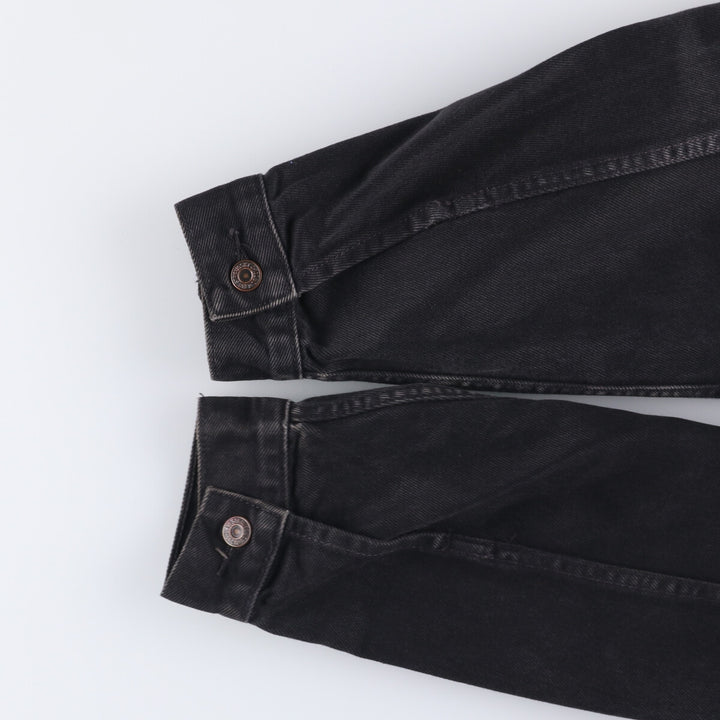 90'S Levi's 70503-0285 Euro Model Black Denim Jacket, Men's Size Medium, Vintage cotton black type Vintage Second Hand