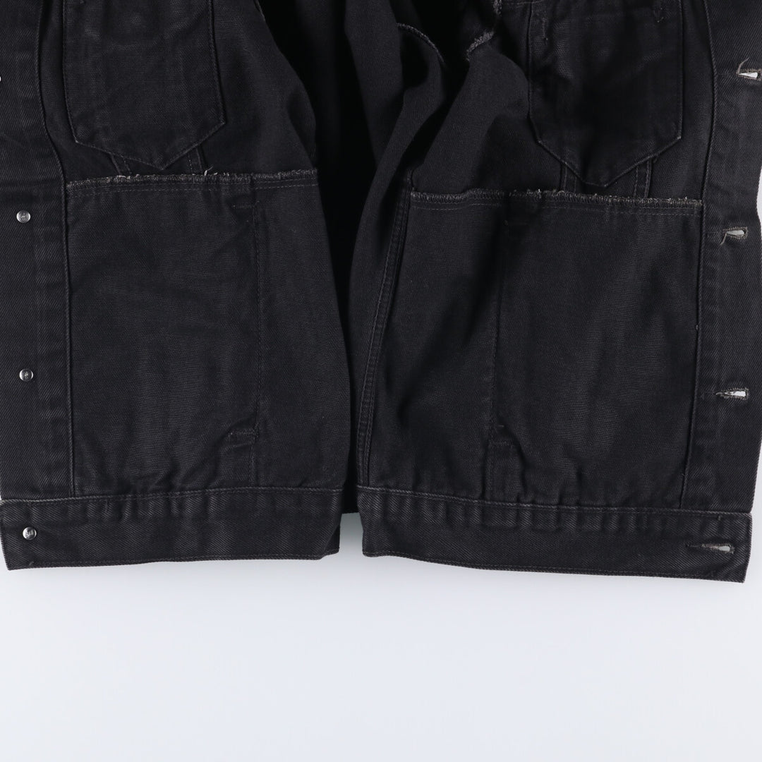 90'S Levi's 70503-0285 Euro Model Black Denim Jacket, Men's Size Medium, Vintage cotton black type Vintage Second Hand