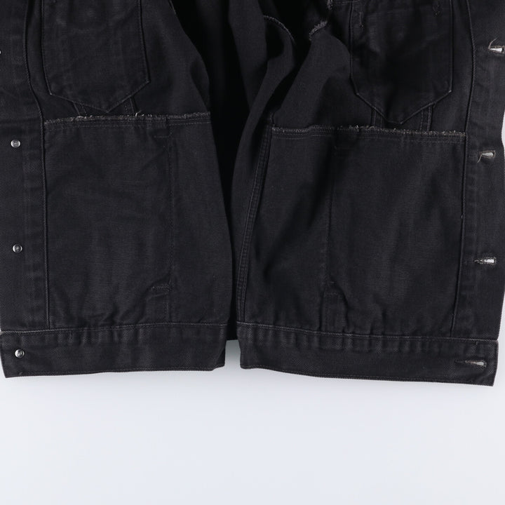 90'S Levi's 70503-0285 Euro Model Black Denim Jacket, Men's Size Medium, Vintage cotton black type Vintage Second Hand
