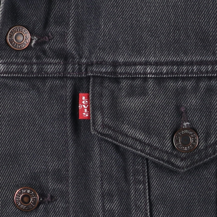 90'S Levi's 70503-0285 Euro Model Black Denim Jacket, Men's Size Medium, Vintage cotton black type Vintage Second Hand