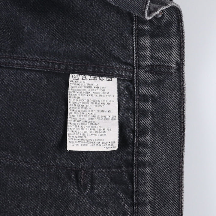 90'S Levi's 70503-0285 Euro Model Black Denim Jacket, Men's Size Medium, Vintage cotton black type Vintage Second Hand