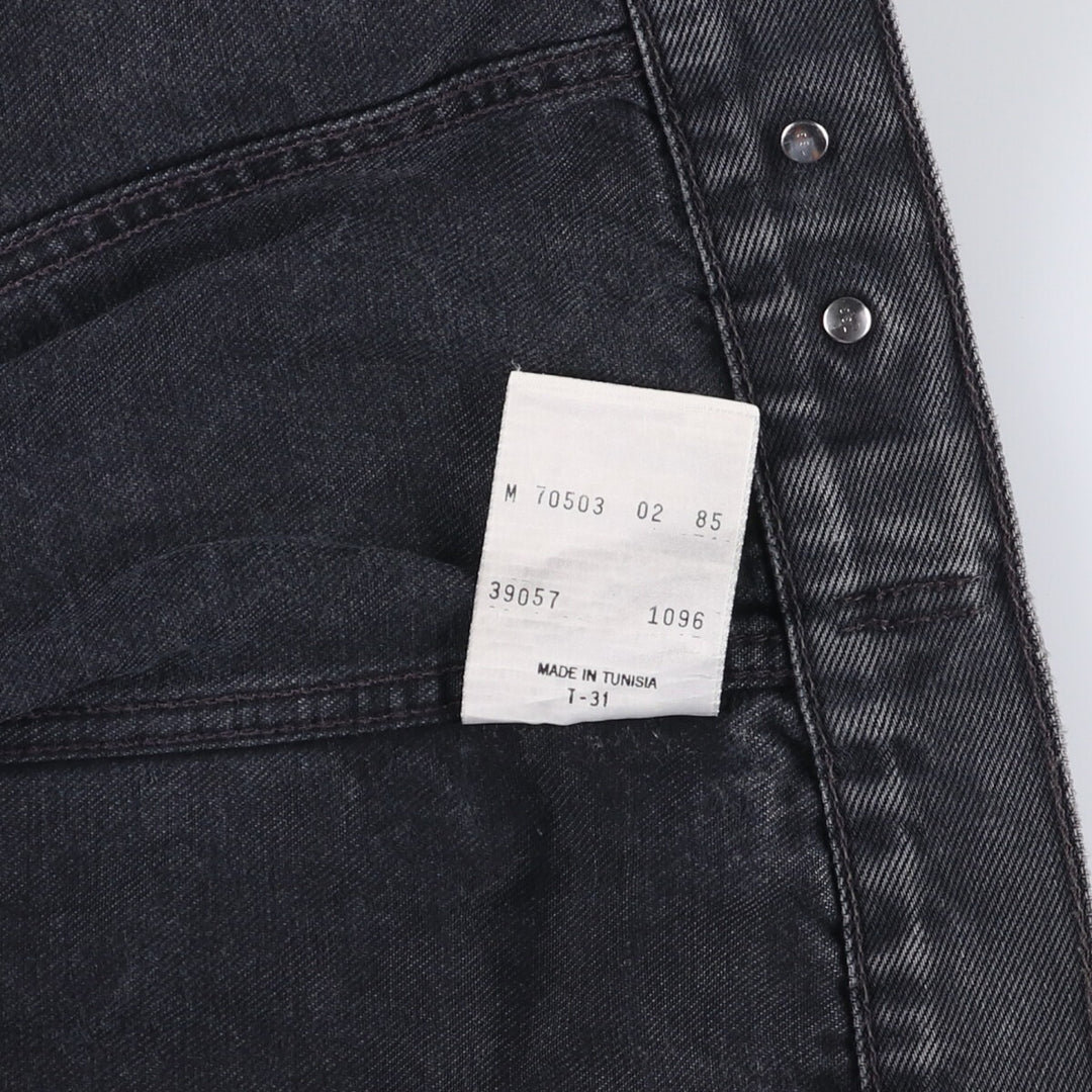 90'S Levi's 70503-0285 Euro Model Black Denim Jacket, Men's Size Medium, Vintage cotton black type Vintage Second Hand