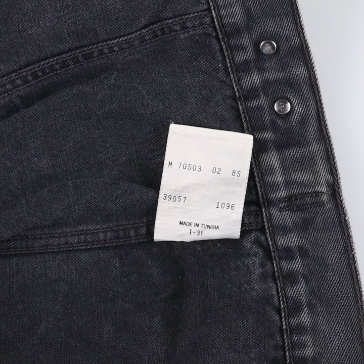 90'S Levi's 70503-0285 Euro Model Black Denim Jacket, Men's Size Medium, Vintage cotton black type Vintage Second Hand