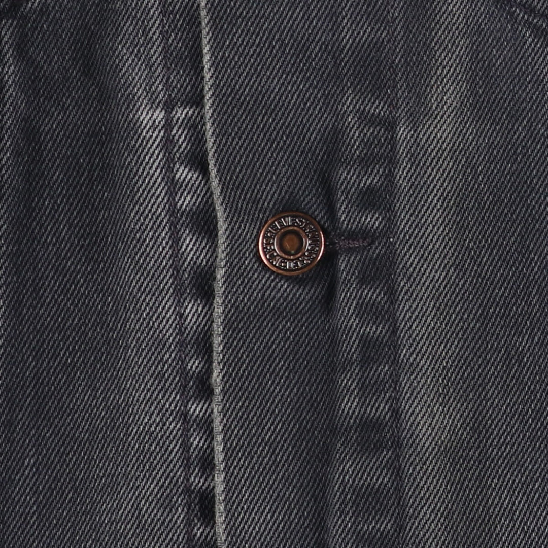 90'S Levi's 70503-0285 Euro Model Black Denim Jacket, Men's Size Medium, Vintage cotton black type Vintage Second Hand
