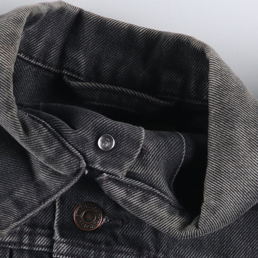 90'S Levi's 70503-0285 Euro Model Black Denim Jacket, Men's Size Medium, Vintage cotton black type Vintage Second Hand