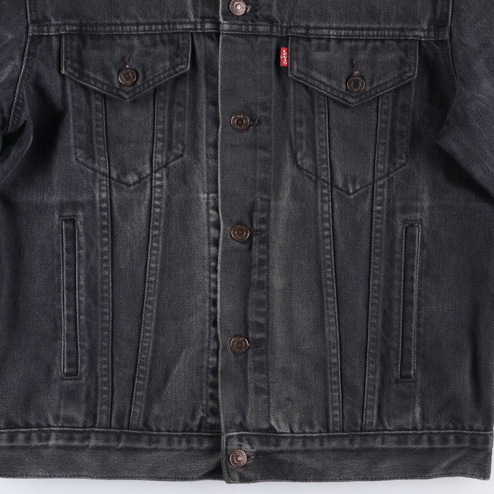 90'S Levi's 70503-0285 Euro Model Black Denim Jacket, Men's Size Medium, Vintage cotton black type Vintage Second Hand