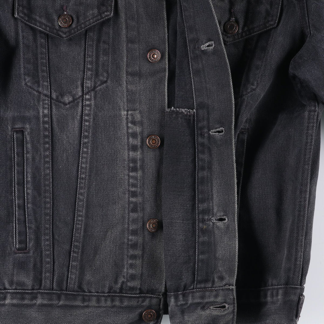 90'S Levi's 70503-0285 Euro Model Black Denim Jacket, Men's Size Medium, Vintage cotton black type Vintage Second Hand