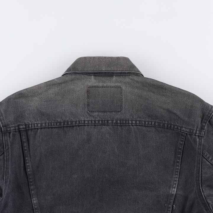 90'S Levi's 70503-0285 Euro Model Black Denim Jacket, Men's Size Medium, Vintage cotton black type Vintage Second Hand