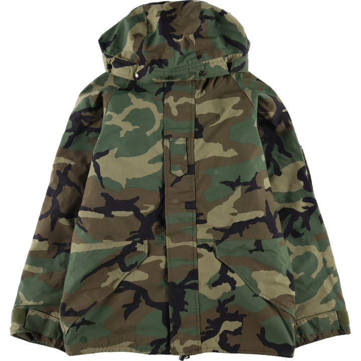 1990'S US Military ECWCS 1st Gen Late Model Woodland Camo Military Gore-Tex Parka, Medium-Regular, Men's Size M Nylon Khaki type Vintage Second Hand