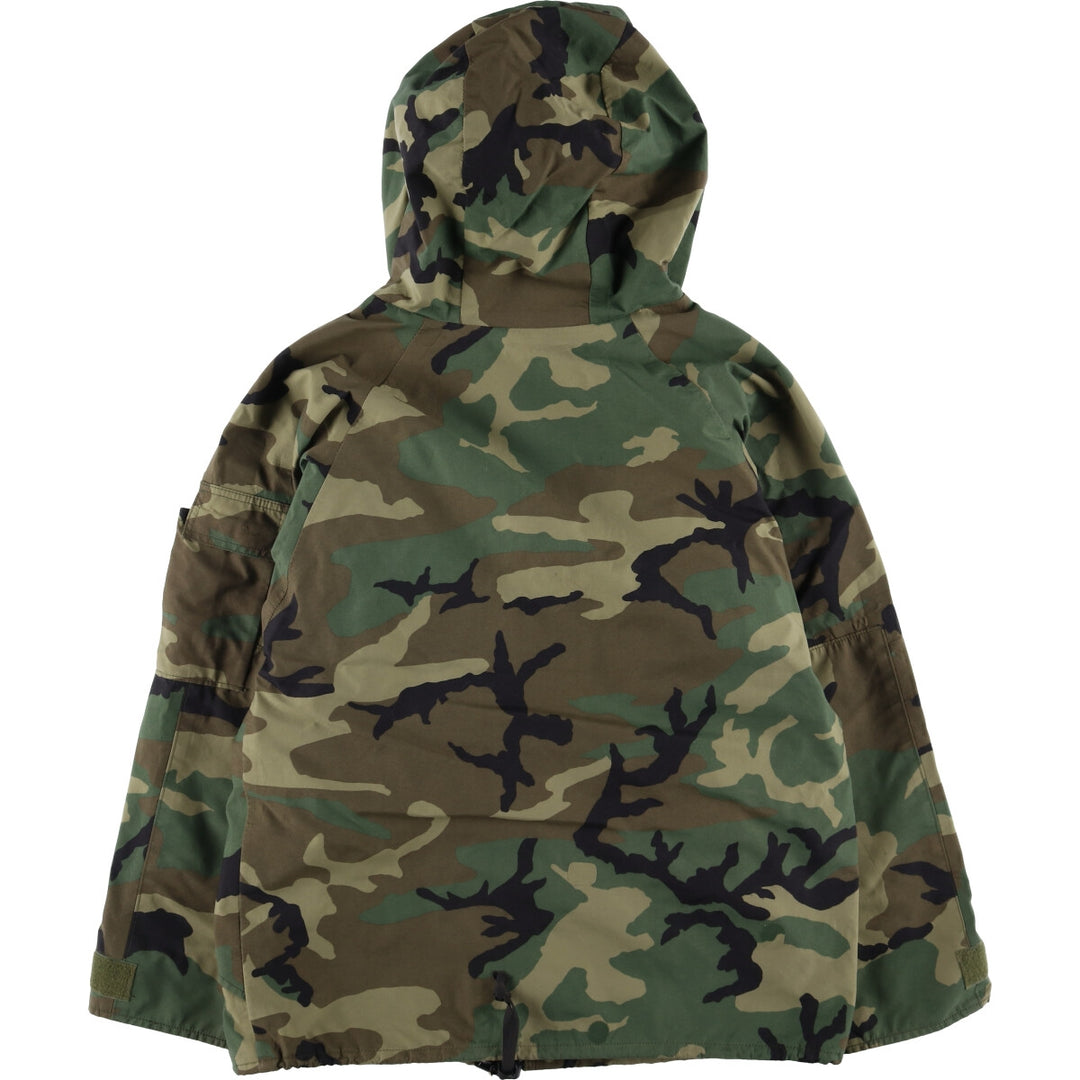 1990'S US Military ECWCS 1st Gen Late Model Woodland Camo Military Gore-Tex Parka, Medium-Regular, Men's Size M Nylon Khaki type Vintage Second Hand