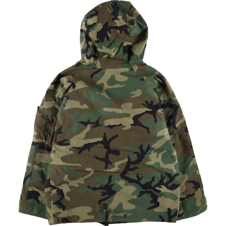 1990'S US Military ECWCS 1st Gen Late Model Woodland Camo Military Gore-Tex Parka, Medium-Regular, Men's Size M Nylon Khaki type Vintage Second Hand