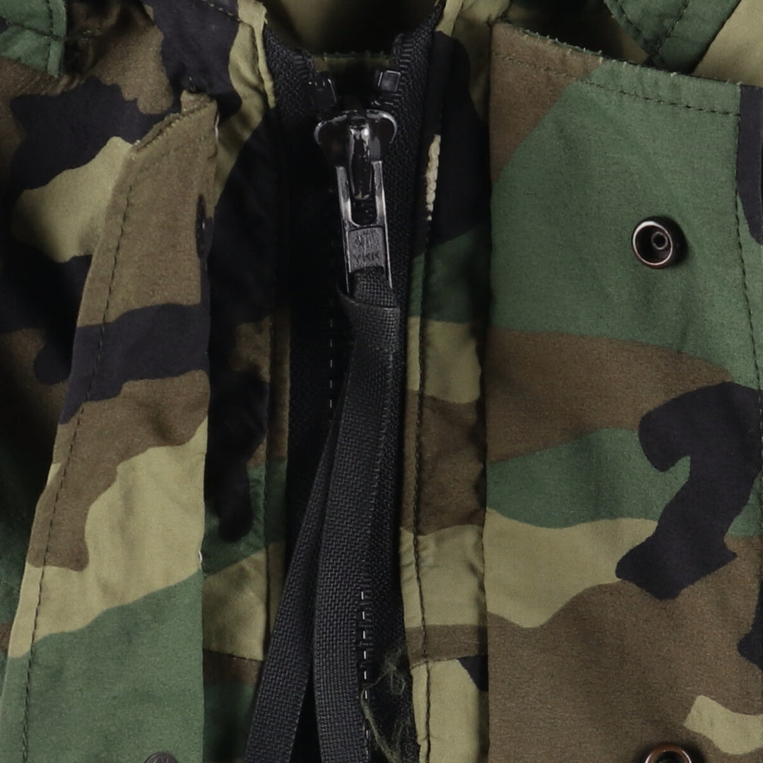 1990'S US Military ECWCS 1st Gen Late Model Woodland Camo Military Gore-Tex Parka, Medium-Regular, Men's Size M Nylon Khaki type Vintage Second Hand