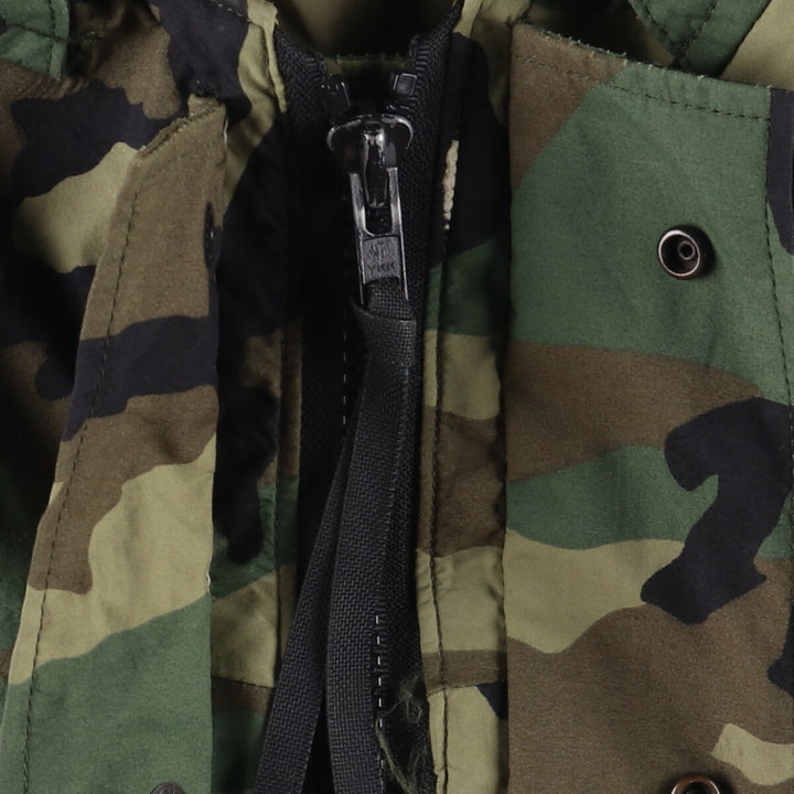 1990'S US Military ECWCS 1st Gen Late Model Woodland Camo Military Gore-Tex Parka, Medium-Regular, Men's Size M Nylon Khaki type Vintage Second Hand