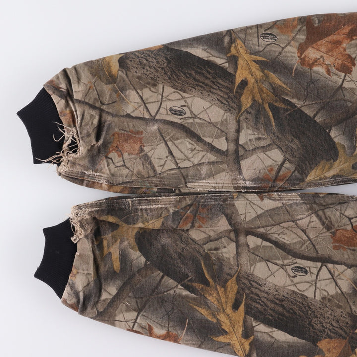 Carhartt Active Jacket, Camouflage Pattern Realtree Camo, Duck Full-Zip Hoodie, Men's Size XL cotton Khaki type Vintage Second Hand