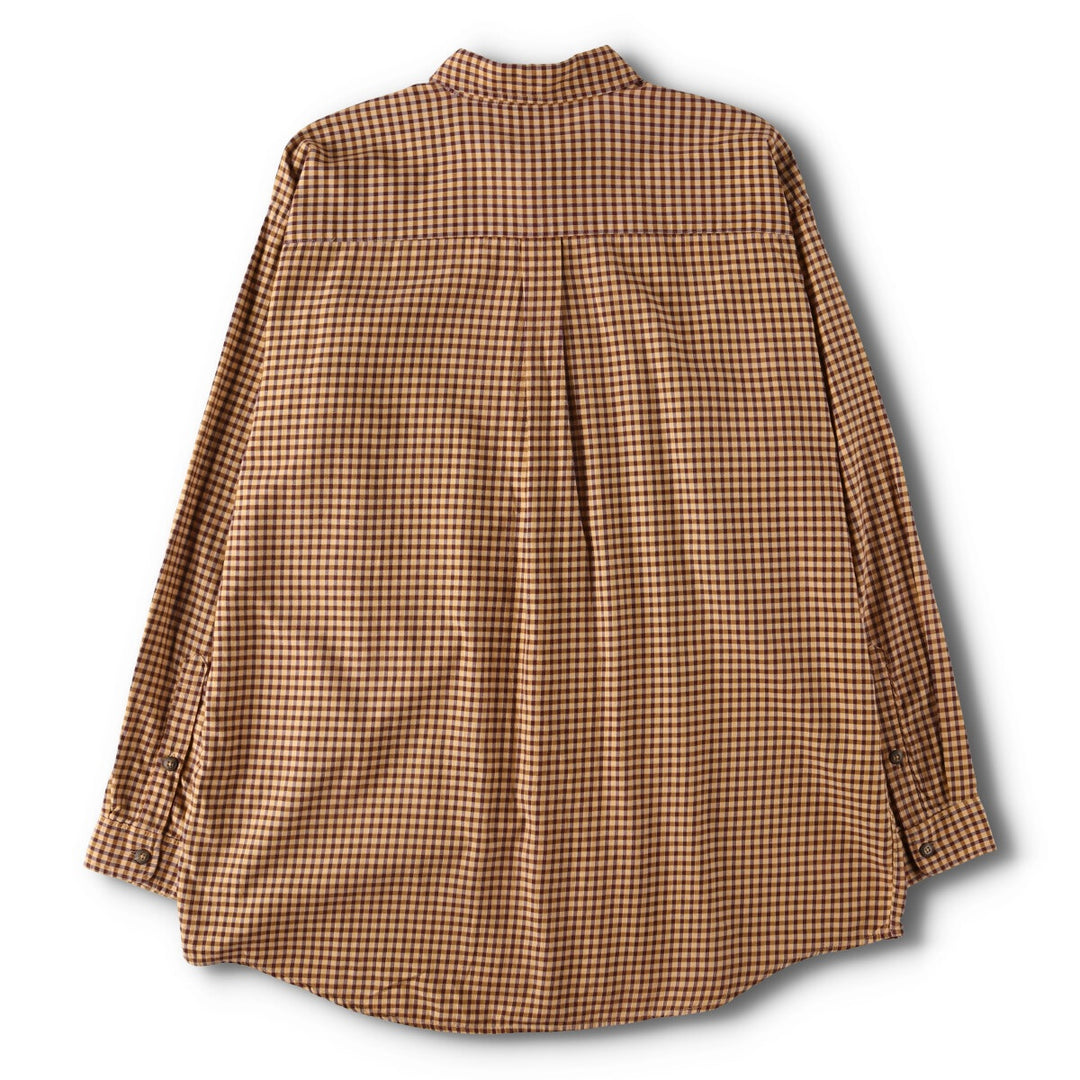 90'S Vintage Patagonia Organic Cotton Long Sleeve Lightflannel Check Shirt, Made in Portugal, Men's XL cotton yellow type Vintage Second Hand