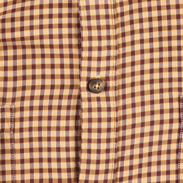 90'S Vintage Patagonia Organic Cotton Long Sleeve Lightflannel Check Shirt, Made in Portugal, Men's XL cotton yellow type Vintage Second Hand