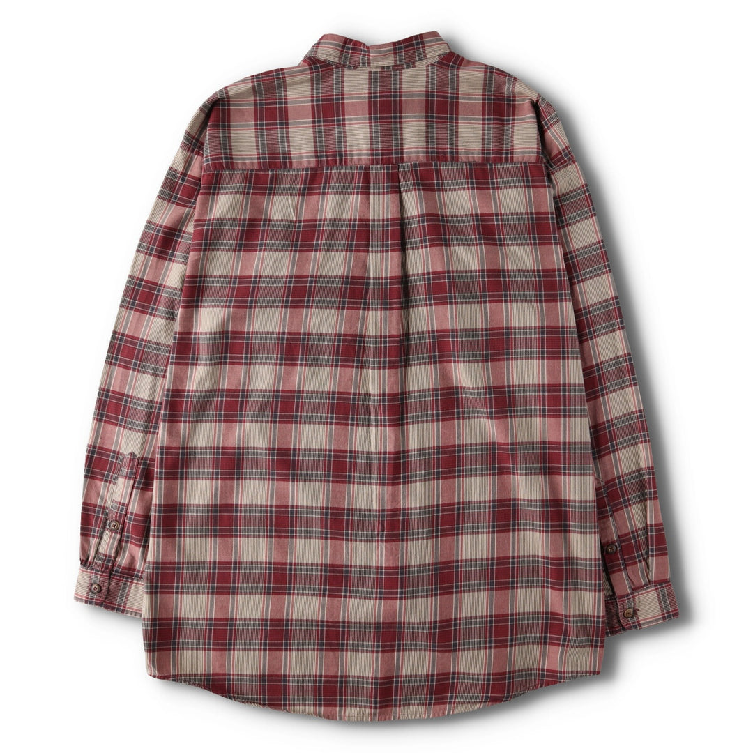 1990'S Patagonia Organic Cotton Lightflannel Check Shirt (53834F9), Made in Portugal, Men's Size XL cotton red type Vintage Second Hand