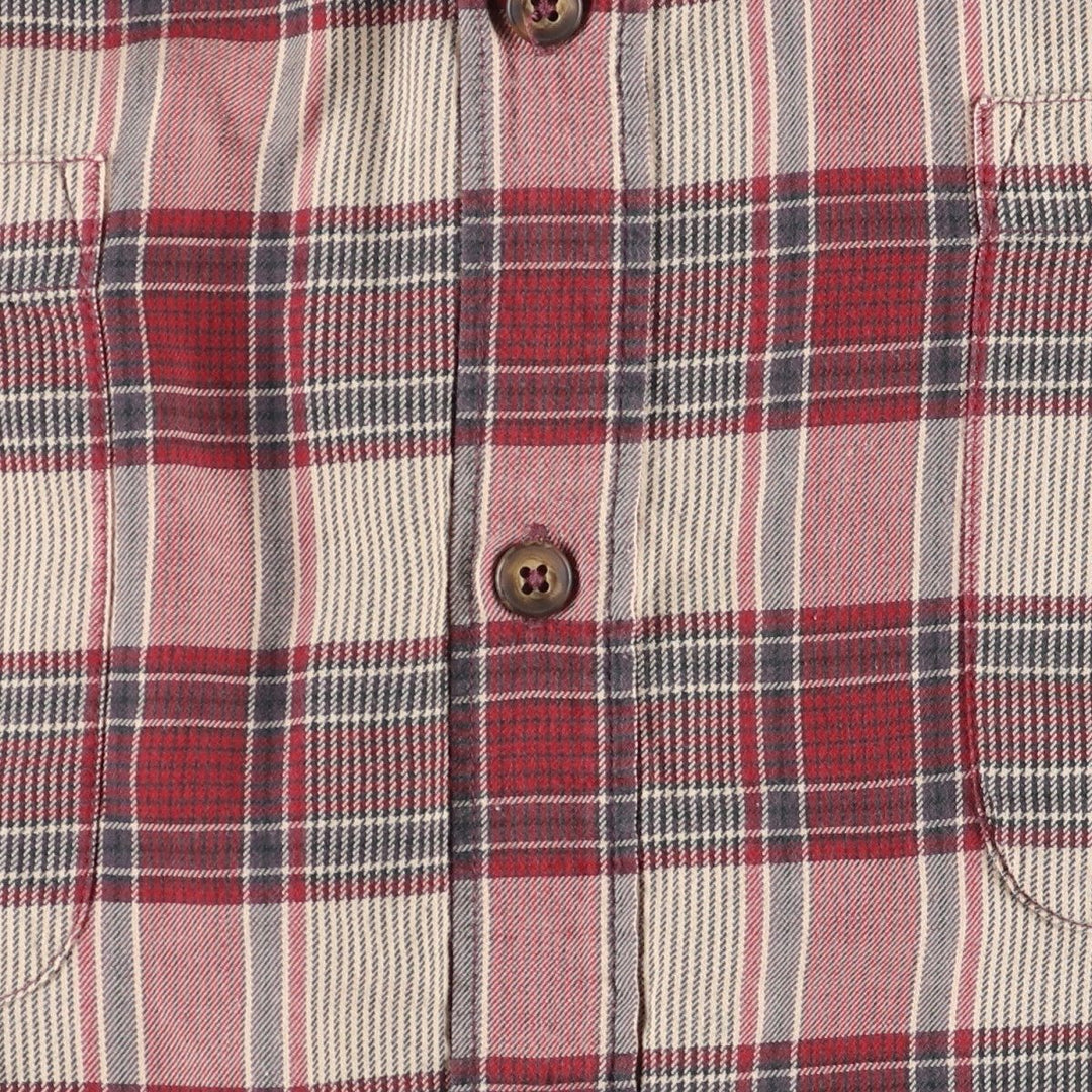 1990'S Patagonia Organic Cotton Lightflannel Check Shirt (53834F9), Made in Portugal, Men's Size XL cotton red type Vintage Second Hand
