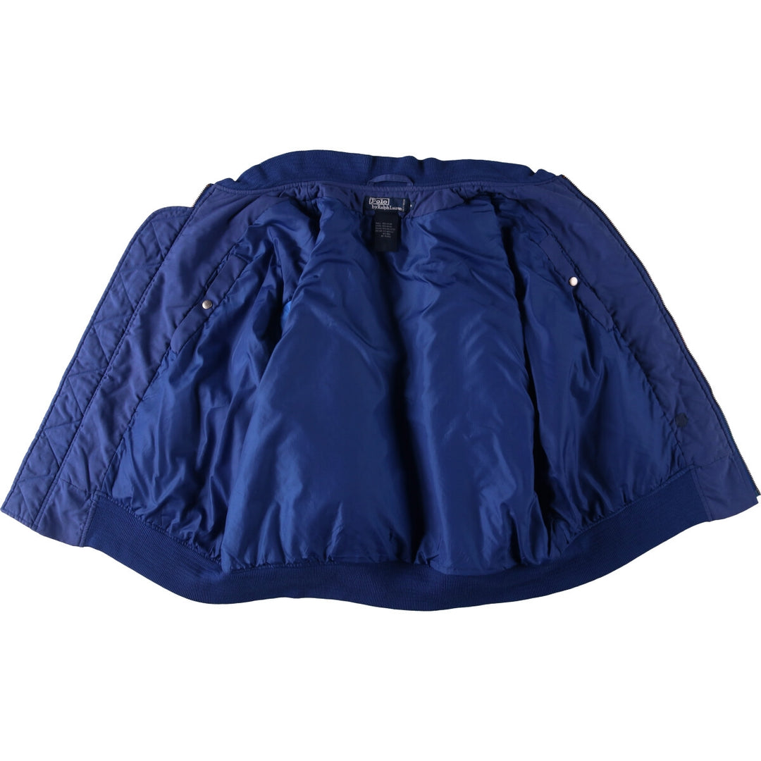 Civilian Ralph Lauren POLO by Ralph Lauren MA-1 style padded military flight jacket, men's size XL Nylon navy blue type Vintage Second Hand