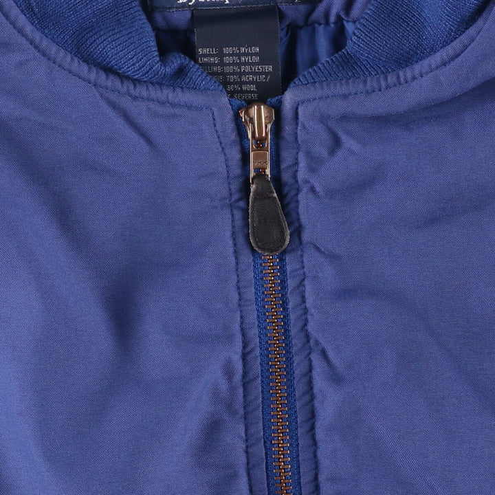 Civilian Ralph Lauren POLO by Ralph Lauren MA-1 style padded military flight jacket, men's size XL Nylon navy blue type Vintage Second Hand