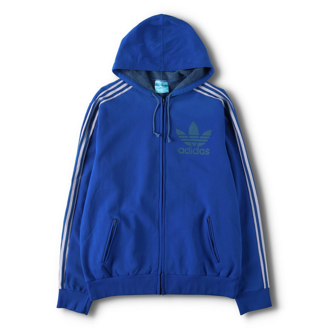Vintage 1970'S adidas VENTEX track jacket, made in France, men's size L polyamide blue type Vintage Second Hand