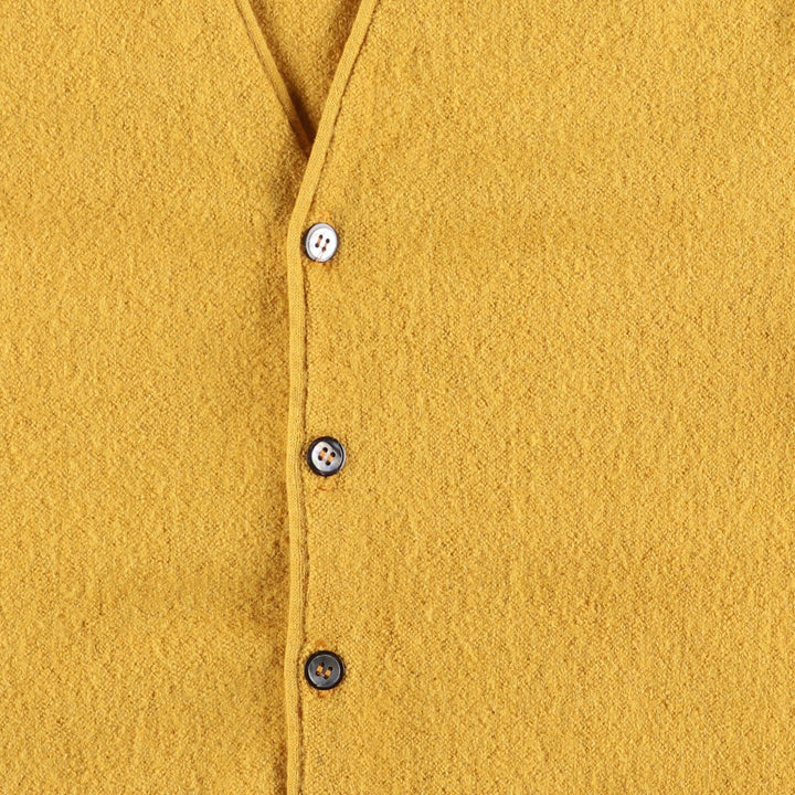 Vintage 60s-70'S Arnold Palmer wool and alpaca knit cardigan, made in the USA, size M, men's alpaca yellow type Vintage Second Hand