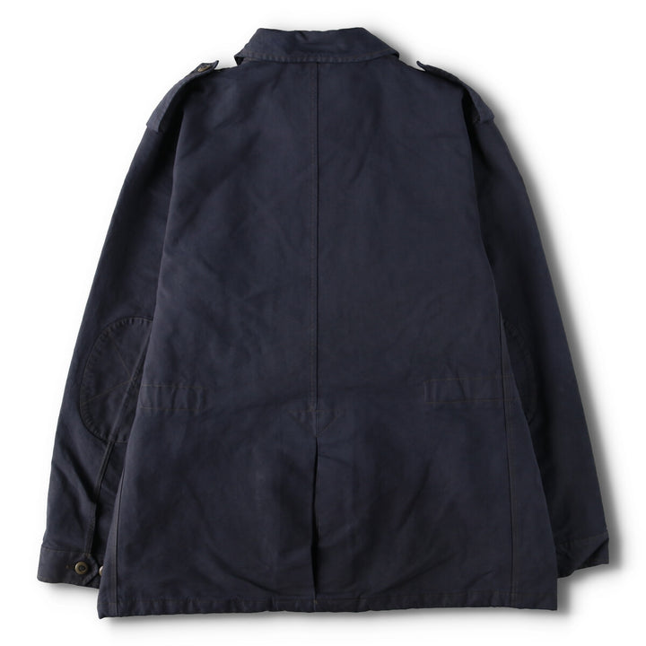 Ralph Lauren POLO by Ralph Lauren moleskin military field jacket, men's size XL cotton navy blue type Vintage Second Hand